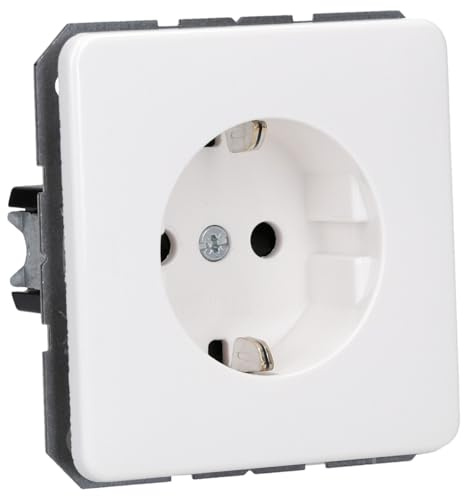 JUNG CD1520KIWW SCHUKO Steckdose mit Berührungsschutz Serie CD | Thermoplast bruchsicher, Alpinweiß