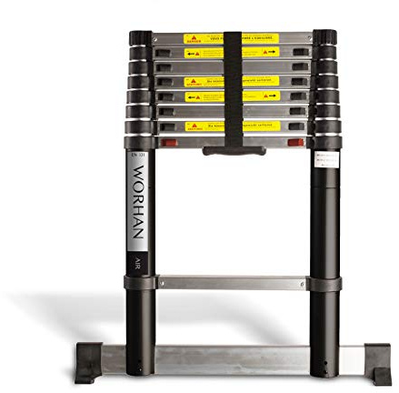 WORHAN® 2.6m Luftabsenkungstechnologie. TELESKOPLEITER ALULEITER ANLEGELEITER ALULEITER ALU TELESKOP Leiter MULTIFUNKTIONS Leiter 260cm 1K2.6Air