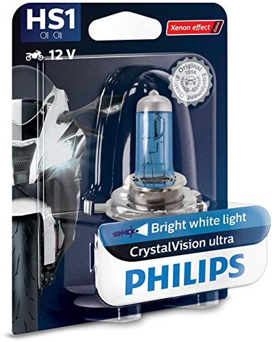 Philips 12636BVBW CrystalVision ultra Moto HS1 Motorrad-Scheinwerferlampe, 1 Stück