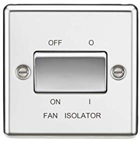 Knightsbridge CL11PC 10AX 3 Pole Fan Isolator Switch - Rounded Edge Polished Chrome
