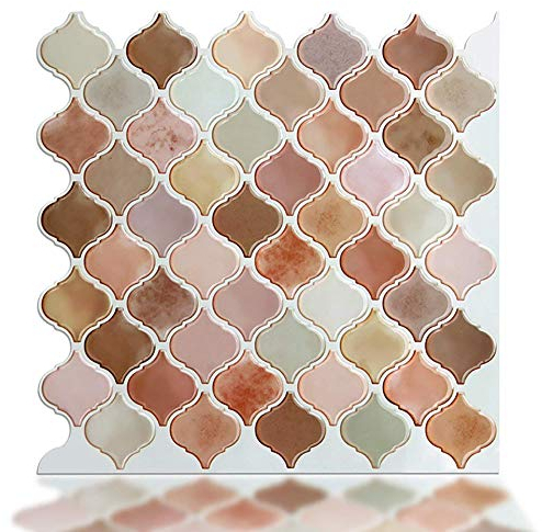 JQDZX Fliesenaufkleber, Selbstklebende Wasserdicht 3D mosaik Fliesen Sticker Wandaufkleber Klebefolie, für Badezimmer Wohnzimmer Wandfliesen Dekor (E,15pcs)