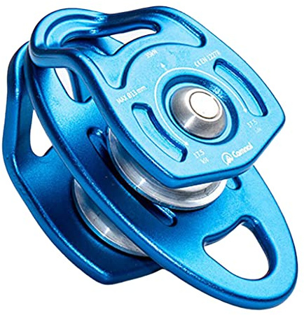yotijar Doppelte Mobile Seilrolle Aus 35KN Aluminium für Kletterbaum mit Seil