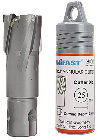 SagaSave Taglierina a foro anulare in acciaio ad alta velocità, 20 mm x 35 mm, sega a tazza in metallo per acciaio inossidabile, metallo, ferro, acciaio, ottone, legno, 1 pezzo