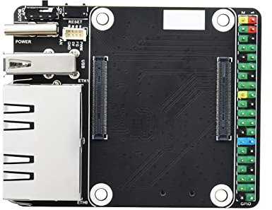 Mini Dual Gigabit Ethernet Base Board per Raspberry Pi Compute Module 4 CM4, Integrate ETH/Micro SD/USB Interfacce, Adatto per Valutare il Raspberry Pi CM4 o Essere Integrato nei Prodotti Finali