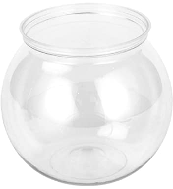 Cuencos redondos de plástico irrompibles para peces pequeños, 4 tamaños, jarrones para adornos de caramelos, cuencos de plástico para peces dorados, cuencos de hiedra, cuencos redondos transparentes