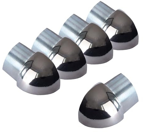 5X Dalsys Outer Corner for Tile Trim 10mm Quarter Circle Profile Polished Stainless Steel
