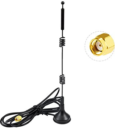 Vecys WiFi Antenne 2,4 g / 5g / 5,8 g Frequenza doppia 12 DBI Base magnetica DBI Omnidirezionale MIMO RP-SMA Adattatore 1,5 m 4,9 piedi per rete WiFi Rete WiFi PCIE Antenna