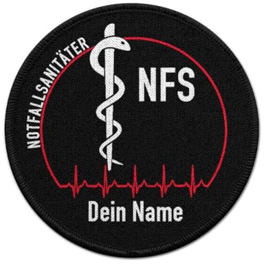 Patch personalisiert Notfallsanitäter NFS Herzlinie QRS-Komplex Notfall #42920