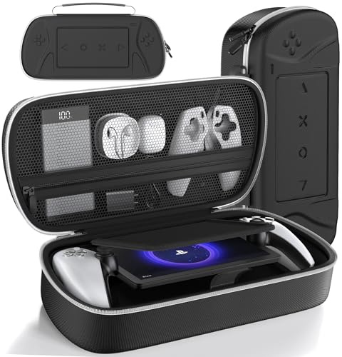 Tokluck Étui de Transport Rigide Compatible avec Play Portal Remote Player, Housse PS Portal avec Poche Zippée pour Contenir Les Accessoires PS Portal, Pochette PS Portal avec Rainure Personnalisée