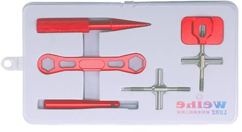 Avejjbaey Angelrollen-Reparatur-Werkzeugsätze, 5-teiliges Angelrollenlager-Werkzeug-Entferner, Rollenlager-Entferner-Kits,