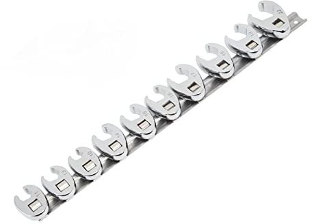 Yosoo Health Gear Krähenfußschlüssel Set 10-teilig 10-22mm – Ringschlüssel mit Zapfen für KFZ Sanitär Motorrad