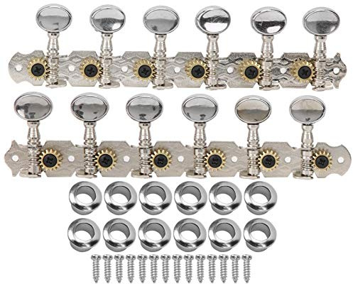 Gitarren-Lock-Saiten-Stimmgeräte, Stimmgeräte, 12-saitige Metall-Mechanik, offener Stimmwirbel, Musikinstrumententeile for Akustik- oder E-Gitarre