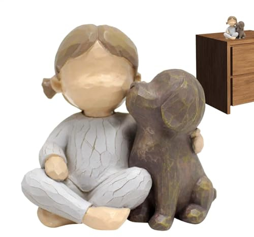 Statua Di Cani : Figura Di Angelo Animale Prezioso, Scultura Di Cane