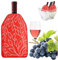 badaren Kühlmanschetten für Wein-Hülle, Weinkühler Manschette, Flaschenkühler Manschette, Weinmanschette für Champagner, Limonade, Picknick, Wein, geeignet für Partys, Picknicks (Rot B)
