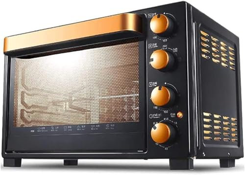 LABLADUO Four électrique,Four à Convection Four Petit déjeuner Machine contrôle indépendant de la température 4 Couches de torréfaction éclairage intégré Gourmet 32L Mini Fours