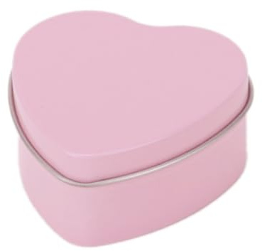 Blausky 2 Stück Herzförmige Blechdose,Metalldosen mit klarem Fenster Metall Organizer Mini Aufbewahrungsbox Metall Boxen mit Deckel für Süßigkeiten,kleinen Gegenständen 60x59x27mm,Rosa A
