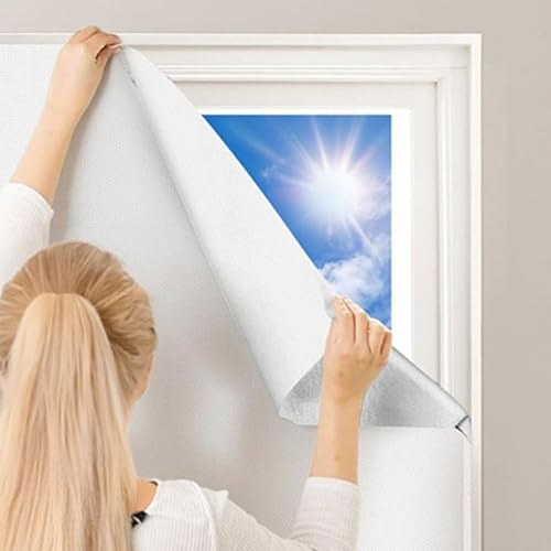 Store Occultant sans Perçage pour Fenetre de Toit 100%,pour Couper n'importe Quelle Forme de Taille, Portable Temporaires Rideau pour Fenêtres et Portes Chambre, Bébé Chambre
