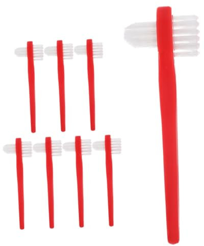 FOYTOKI 8pièces Brosse à Dents Double Tête Pour Prothèses Set De Brosses De Nettoyage Brosse De Retenue Compacte Avec Poils Souples