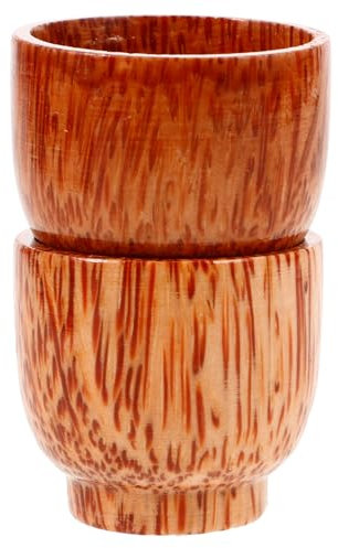 Zerodeko 2 Pièces Tasse Mug à Vin Naturel Tasse à Thé Polyvalente Chope pour Boissons Chaudes et Froides