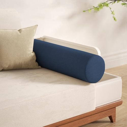 Cojines redondos de apoyo para reposabrazos de sofá, almohadas para reposabrazos de muebles, almohadas para cabeza, lumbar y cuello, cojines cilíndricos tipo rollo con funda extraíble para sofá, cama