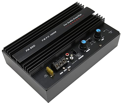 Xiuganpo Amplificateur de Carte de Caisson de Basses Haute Puissance, Carte D'amplificateur de Puissance de Voiture 1000 W pour Le Divertissement Automobile, Matériau en Alliage D'aluminium Durable