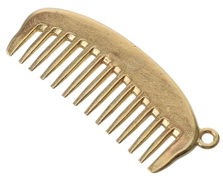 ibasenice Retro Metall Mini Kamm Schlüsselanhänger Vintage Haarkamm Anhänger Damen Accessoire Kleines Bartkamm Dekorativer Schlüsselring Geschenkidee
