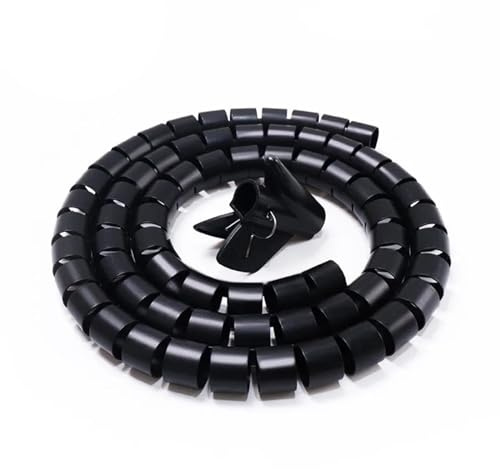 GRASAKY Tubo avvolgicavo a spirale da 1 metro, robusto organizer, protezione for cavi, gestione ordinata dei cavi proteggere la manica(White,ID12mm)
