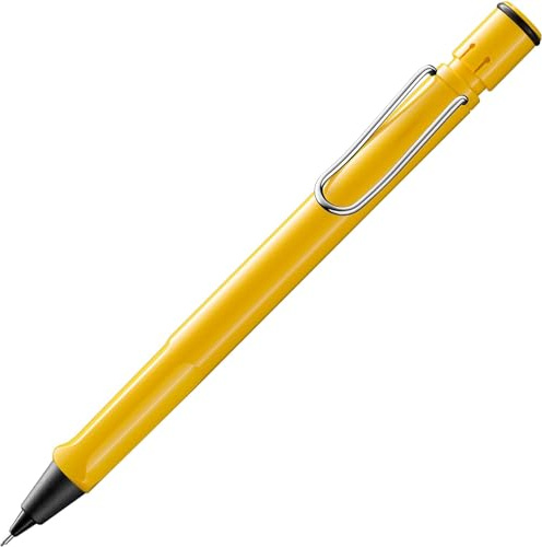 Lamy safari yellow Druckbleistift in Strichbreite 0,5 mm & Radiertip | Lamy Bleistift mit ergonomischem Griff & Gehäuse aus ASA-Kunststoff - Bleistift mit Feinstrichmine LAMY M 41