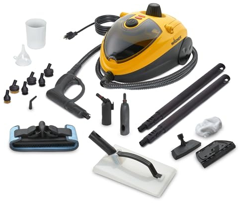 Wagner Spraytech 0282014 915e On-Demand Steam Cleaner & Wallpaper Removal, Multipurpose Power Steamer, 18 Attachments Included (Some Pieces Included in Storage Compartment) For Floor