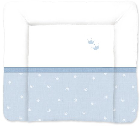 Träumeland TT12415 Wickelauflage Krönchen, 75 x 85 cm, blau