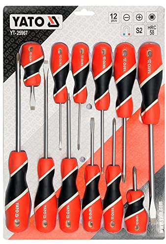 YATO YT-25967 - juego de destornilladores para 12pcs s2
