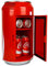 Coca Cola Mini Kühlschrank 5.4L 8 Dosen Kleiner Kühlschrank 220V AC/12V DC Mini-Kühlschränke für Autos Bierkühlschrank Getränkekühlschrank Minibar klein tragbar, Rot