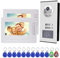 NN99 Videocitofono campanello citofono Kit sistema 7 pollici chiaro display RFID accesso telecamera citofono, IR visione notturna, handfree, max a 100 metri (1 Camera + 2 Screens)