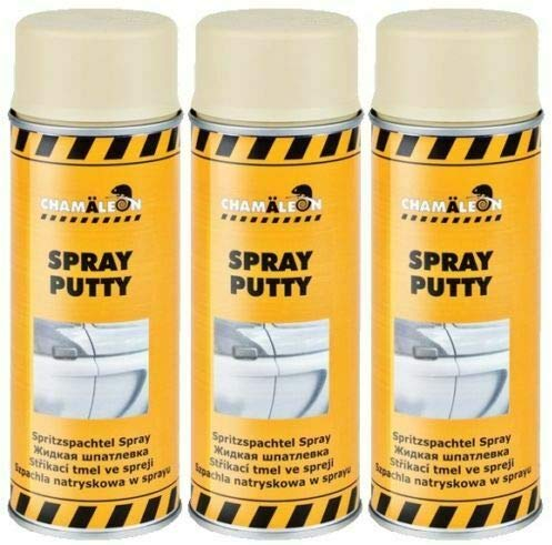 Chamäleon 1K Spritzspachtel 3 x 400ml Spray Beige Spritz Spachtel Haftgrund Putty