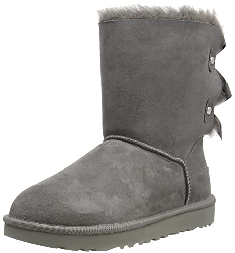 UGG Bailey Bow II Ribbon, Stivali di moda Donna, Grigio, 37 EU