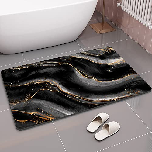 Tappeto Bagno Diatomite,Tappeto Bagno Antiscivolo, Tappetino da Bagno Morbido Tappeto Magico Bagno Super Assorbente Tappetino da Cucina Antiscivolo con Fondo in Gomma A,19.6 * 31.4in