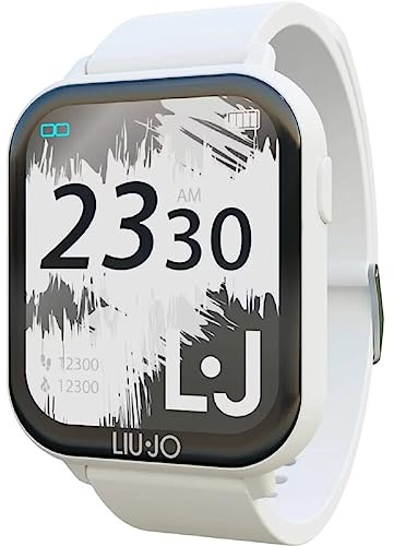 LIU JO Time SWLJ062 Montre connectée en Silicone pour Femme Blanc 44 x 38 mm