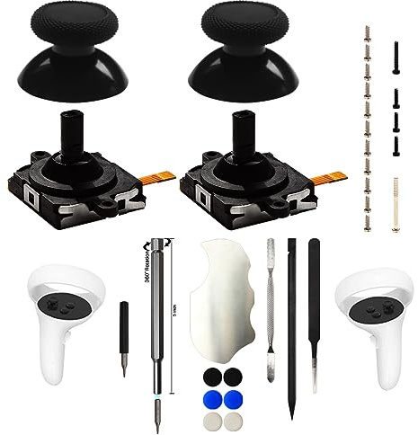iParto Thumbsticks for Oculus Quest 2 Controller Joystick Replacement Kit for Meta Quest 2 Thumbstick Caps with Tools