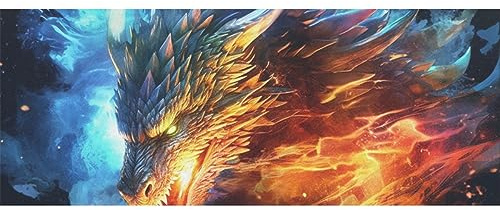 DNOVING Geschenkpapier zum Geburtstag von Drachen, 147,3 x 58,4 cm, Geschenkpapier für Jungen & Mädchen, Geburtstag & Freundinnen, GWP-326225918, 2 Rollen