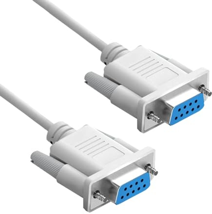 YIOVVOM DB9 RS232 Serial Extension Cable Female to Female 9 Pin DB9 Cord Straight Through 9 pin Serial Connector Grey 5FT