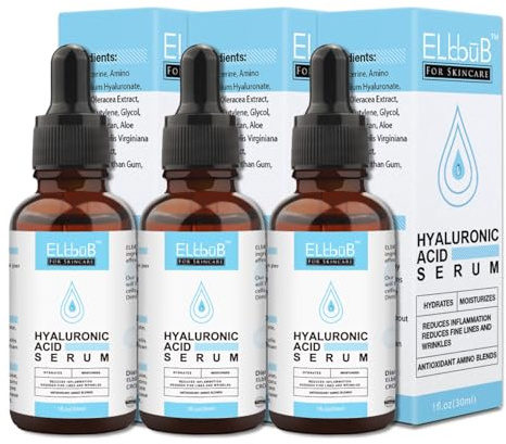 P-Beauty Hyaluron Serum Gesicht - 30ml - Gesichtsserum mit Hyaluronsäure - Anti Aging - Hyaluronic Acid Serum - Gesichtspflege, Hautpflege mit Aloe Vera - Bio & Vegan - Anti Falten - 3x30ml