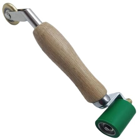 Nahtroller für Dachdecker, Dachnahtroller Werkzeug, Nahtwalze für Flachdächer, temperaturbeständige Naht-Handdruckrolle, Silikon-Handwalze, Dachdecker, PVC-Schweißwerkzeug, 40 mm, Grün