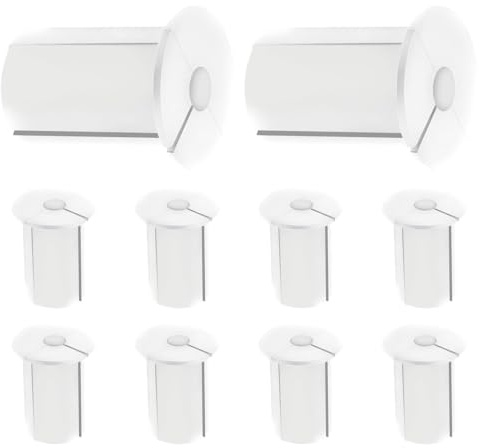 Eventerde Set di passacavi da parete, set di montaggio per cavi, 10 pezzi, passacavi, bocchetta da parete per cavo Ethernet, per cavi in silicone