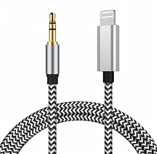 [Certifié Apple MFi] Cordon auxiliaire pour iPhone 14 13 12 11 Pro Max | Câble Lightning vers auxiliaire compatible avec iPhone 14 13 12 11 XS XR X 8 7 vers haut-parleur stéréo de voiture, casque
