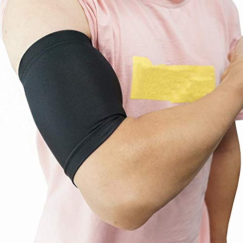 Luwint Manga de compresión para brazo superior - Soporte para tendón de bíceps/tríceps para entrenamiento, ciclismo, baloncesto, voleibol, 1 par, X-grande/negro, X-Large