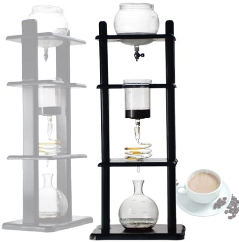 VFMVOYNZ 1000ml Drip Tower Coffee Maker, Iced Coffee Maker Cold Brew Dripper Pot Cold Drip Coffee Tower Ice Coffee Machine Glass Coffee Container for Cafe Home Kitchen