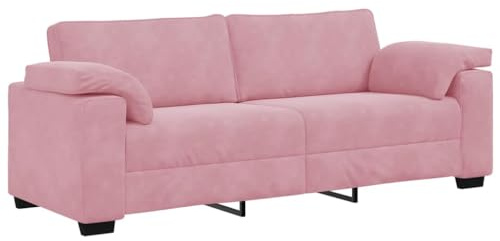 vidaXL 3-Sitzer-Sofa Rosa 178 cm Samt, Sofa, Dreisitzer-Sofa, 3-Sitzer-Sofa Samt, Couch, Sofa Samt, Dreisitzer-Sofa Samt, modulares Sofa