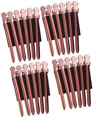 Vaguelly 24piezas Pinzas De Peluquería Unidades Acero Inoxidable Para Peinados Profesionales Pinzas Cabello