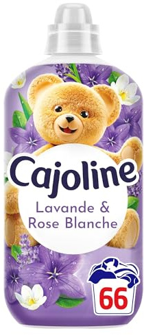 Cajoline Adoucissant linge liquide Lavande & Rose Blanche Créations parfum et fraîcheur 66 lavages 1,386L