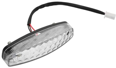 Gatuida Feu Arrière LED 12v pour Moto et Quad Blanc, Lumière de Frein Puissante, Usage Hors-piste Plage et Montagne, Sécurité Renforcée Conduite hors Route